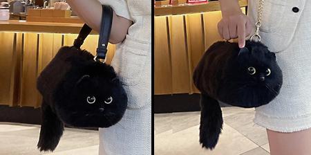 可爱猫咪挎包黑色猫咪手包手袋箱包设计-创意生活 创意生活 第1张