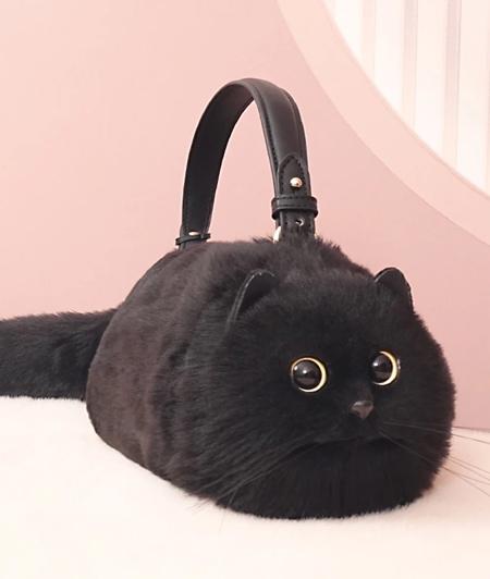 可爱猫咪挎包黑色猫咪手包手袋箱包设计-创意生活 创意生活 第2张