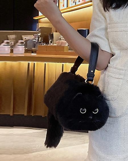 可爱猫咪挎包黑色猫咪手包手袋箱包设计-创意生活 创意生活 第5张